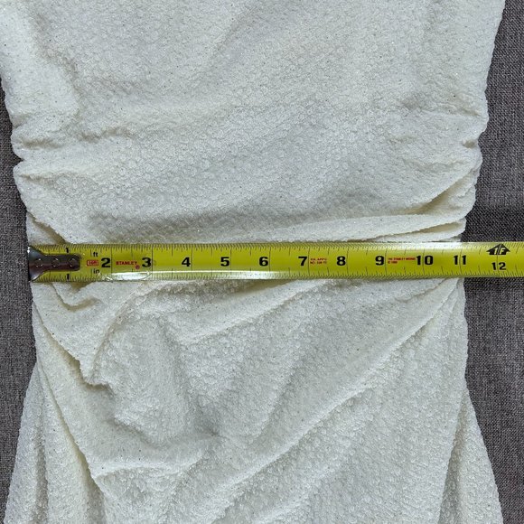 Emerald Sundae Mini Bodycon Dress Women's Medium One Shoulder Off White Party - Picture 12 of 13